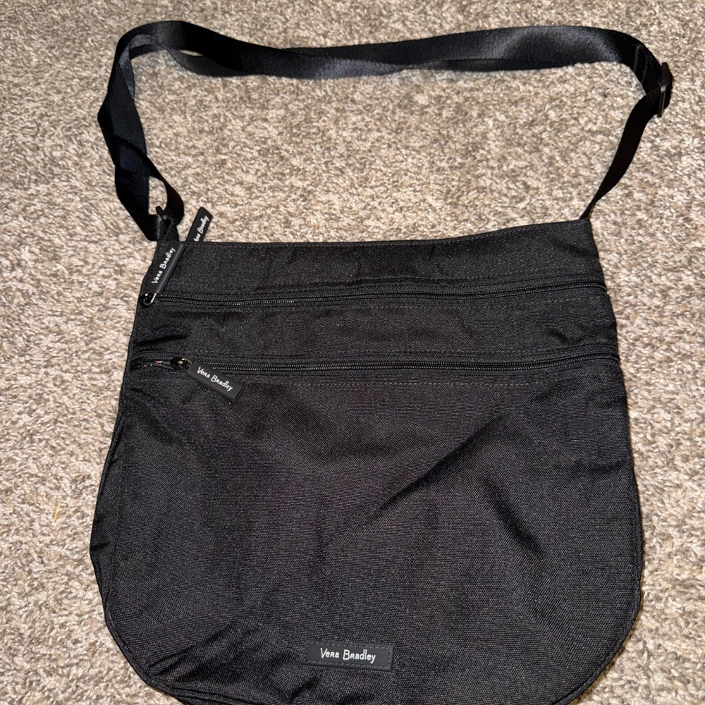Vera Bradley Black Crossbody Messenger Bag